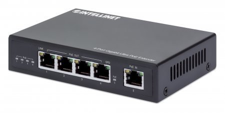 Intellinet 561617 moltiplicatore di rete Trasmettitore di rete Nero 10, 100, 1000 Mbit/s