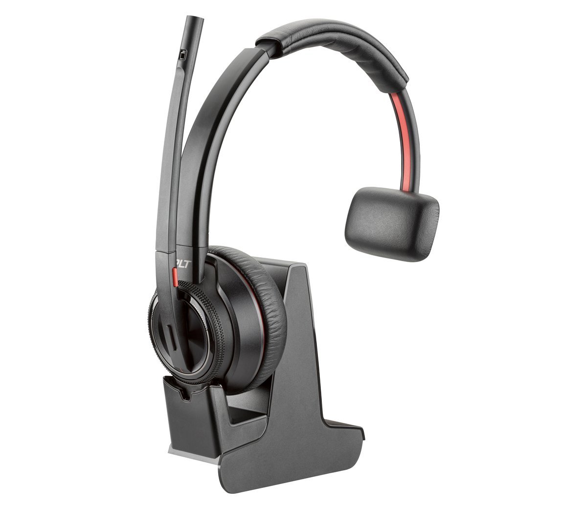 HP Poly Savi 8210 Office DECT 1880-1900 MHz Single Ear Headset Wireless A Padiglione Bluetooth Base di ricarica Nero