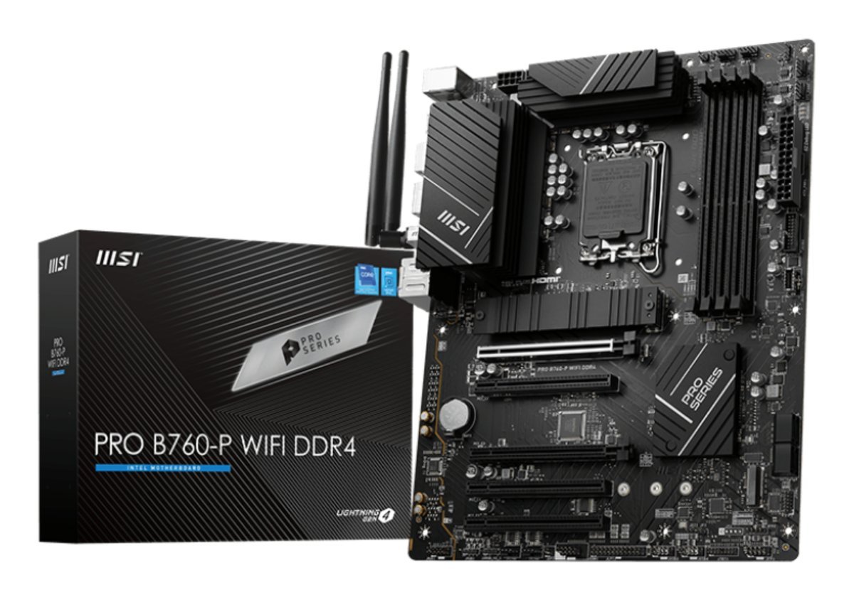 MB MSI PRO B760-P WIFI DDR4 S1700 4D4 2M.2 4S3 U3.2 GBL H/D ATX