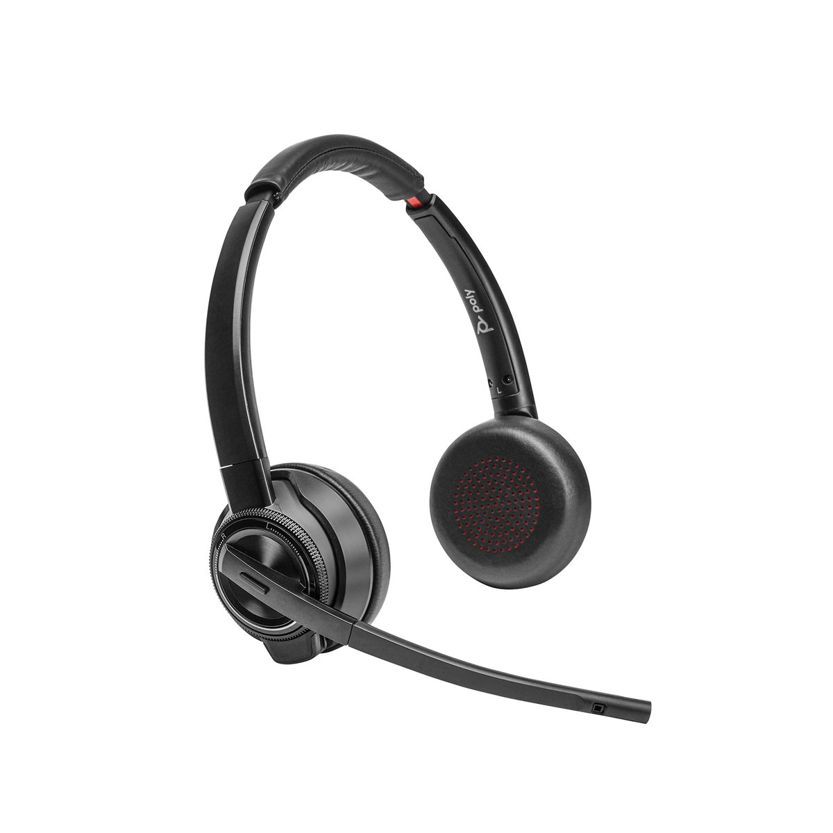 HP Poly Savi 8420 Office Stereo DECT 1880-1900 MHz Headset Auricolare Wireless A Padiglione Bluetooth Base di ricarica Nero