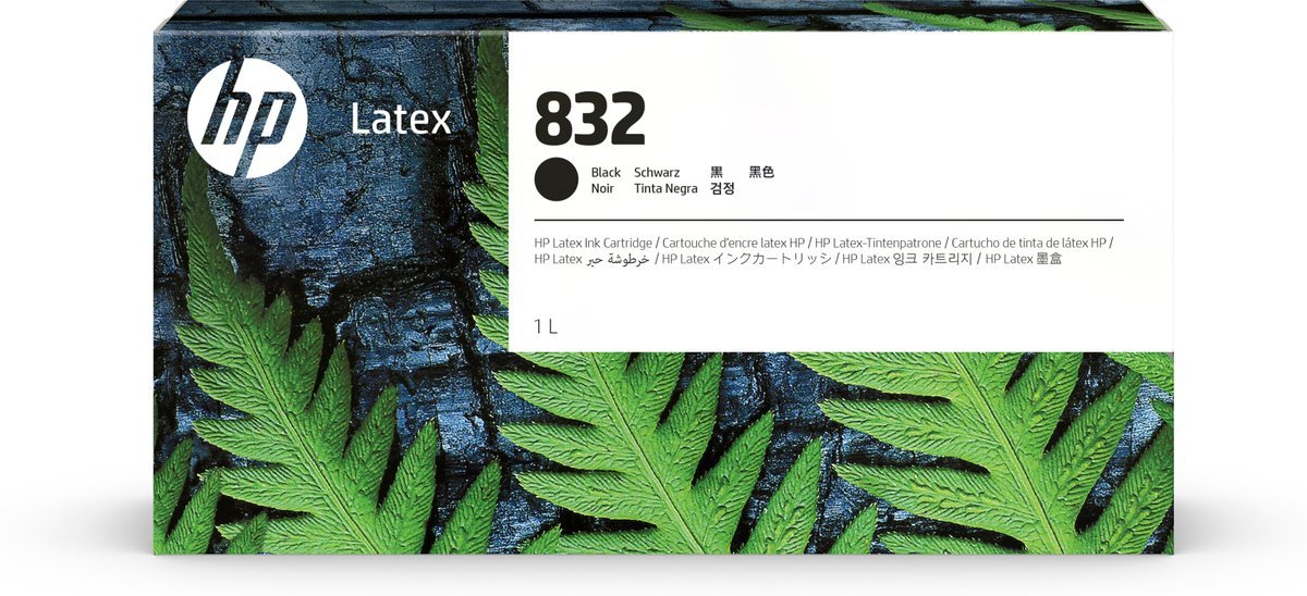 HP INC HP 832 1L BLACK LATEX INK CARTRIDGE