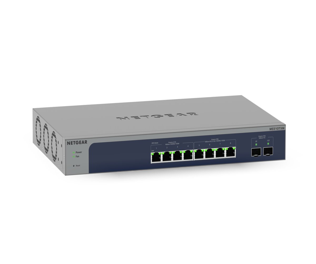 NETGEAR Smart MS510TXM - Switch - L3 Lite - intelligente - 4 x 100/1000/2.5G + 4 x 1/2.5/5/10GBase-T + 2 x 10 Gigabit SFP+ (uplink) - desktop, montabile su rack