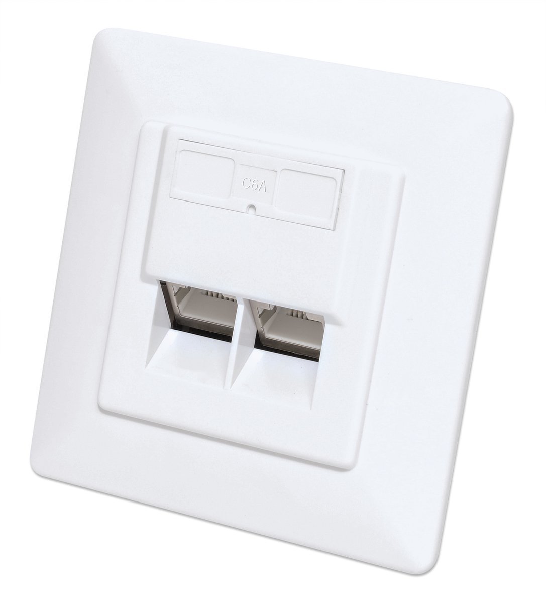 Intellinet 771917 presa energia 2 x RJ-45 Bianco