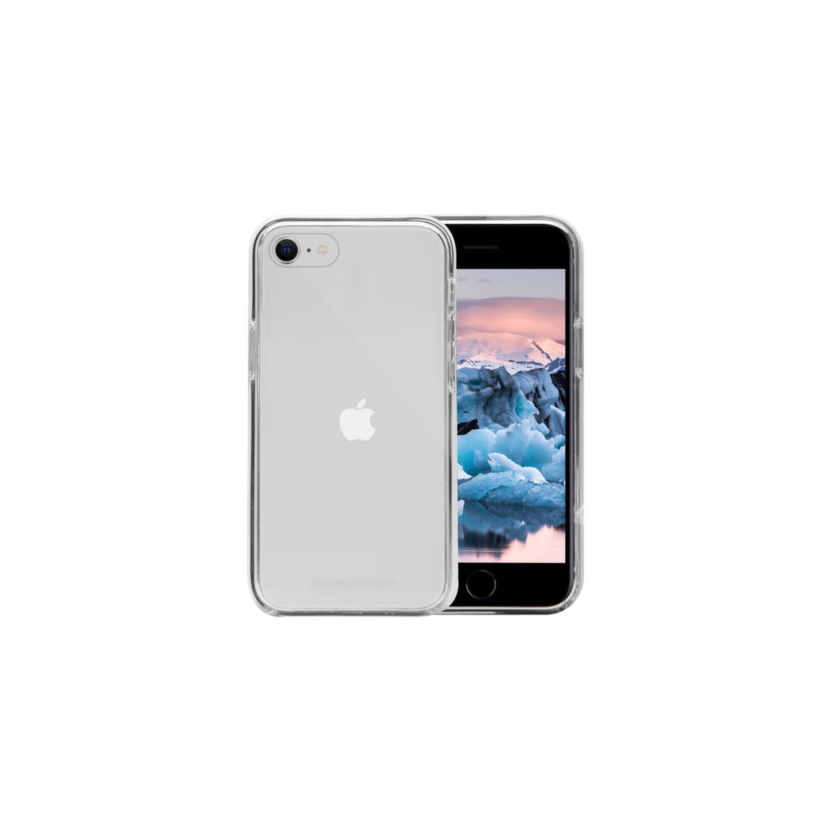 Dbramante 1928 Iceland - Custodia in Plastica Riciclata per iPhone SE87 - Trasparente