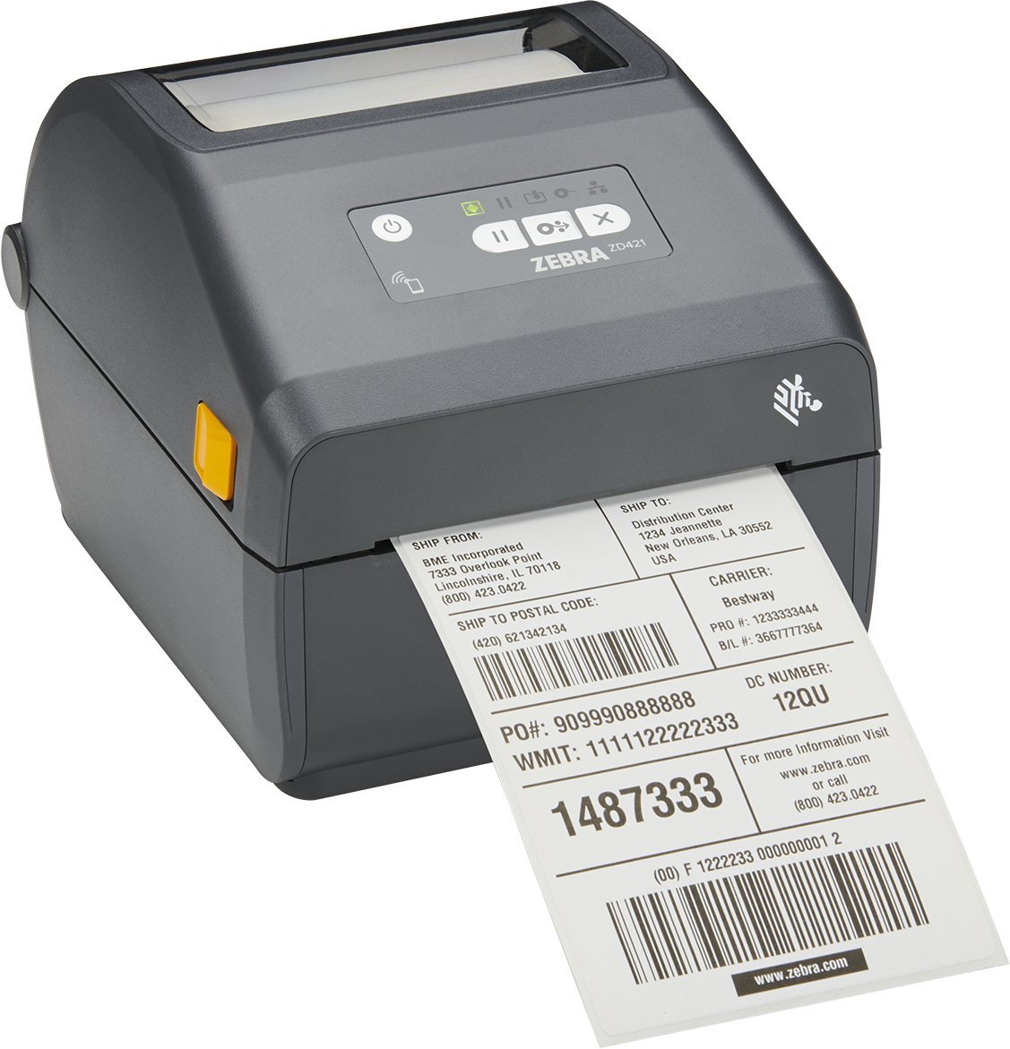 Zebra ZD421 stampante per etichette (CD) Trasferimento termico 300 x 300 DPI 305 mm/s Con cavo e senza cavo Collegamento ethernet LAN Bluetooth