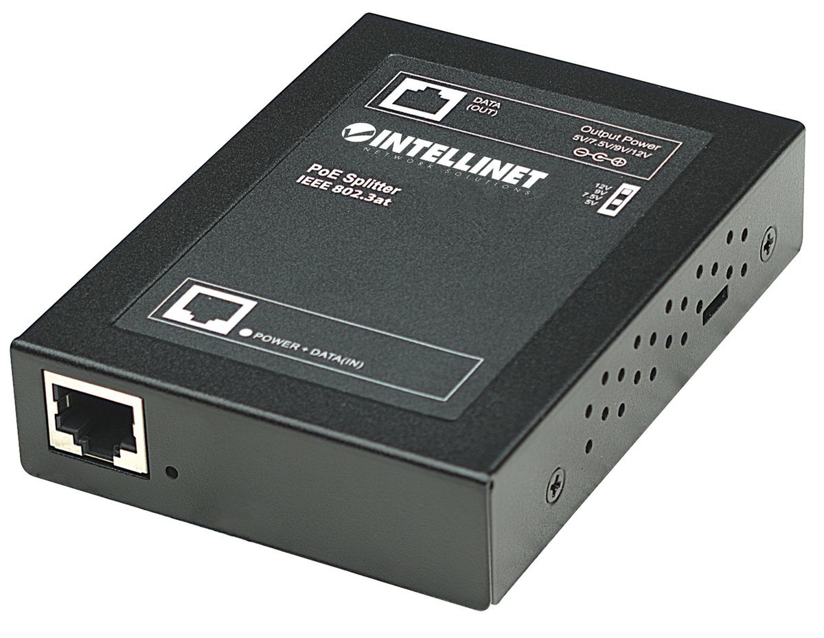 Intellinet 560443 divisore di rete Supporto Power over Ethernet (PoE) Nero
