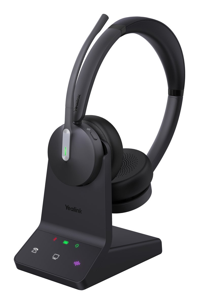 Yealink 1208673 WH64 Cuffie Bluetooth Wireless Doppie per Ufficio e Call Center