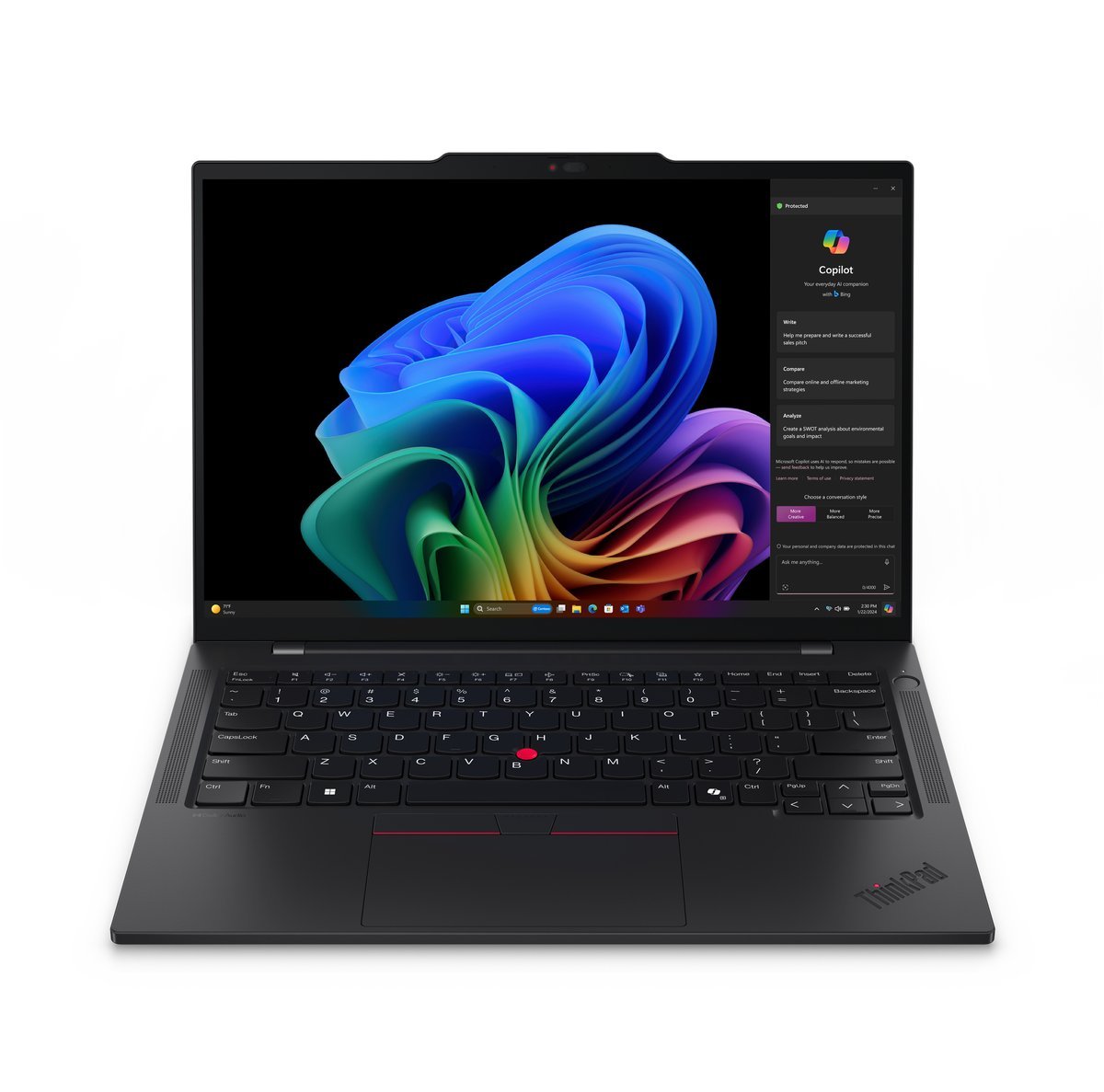 Lenovo ThinkPad T14s Gen 6 (Snapdragon) Copilot+ PC X1E-78-100 Computer portatile 35,6 cm (14") WUXGA 32 GB LPDDR5x-SDRAM 1 TB SSD Wi-Fi 7 (802.11be) Windows 11