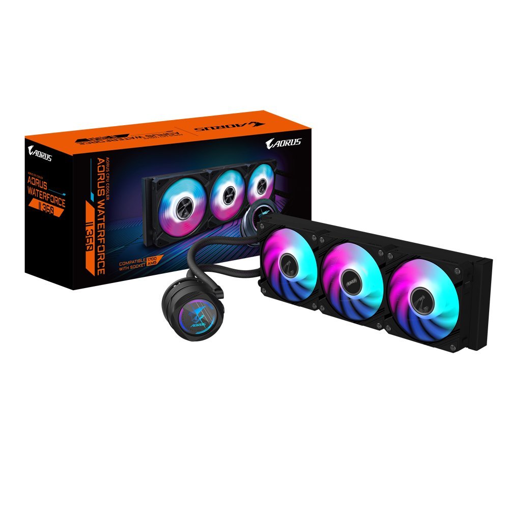 GIGABYTE AORUS WATERFORCE II 360 Processore Raffreddatore di liquidi tutto in uno 12 cm Nero