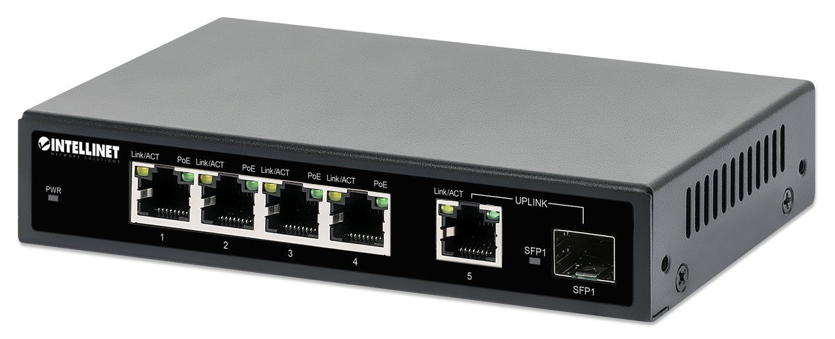 Intellinet 561822 switch di rete Gigabit Ethernet (10/100/1000) Supporto Power over Ethernet (PoE) Nero