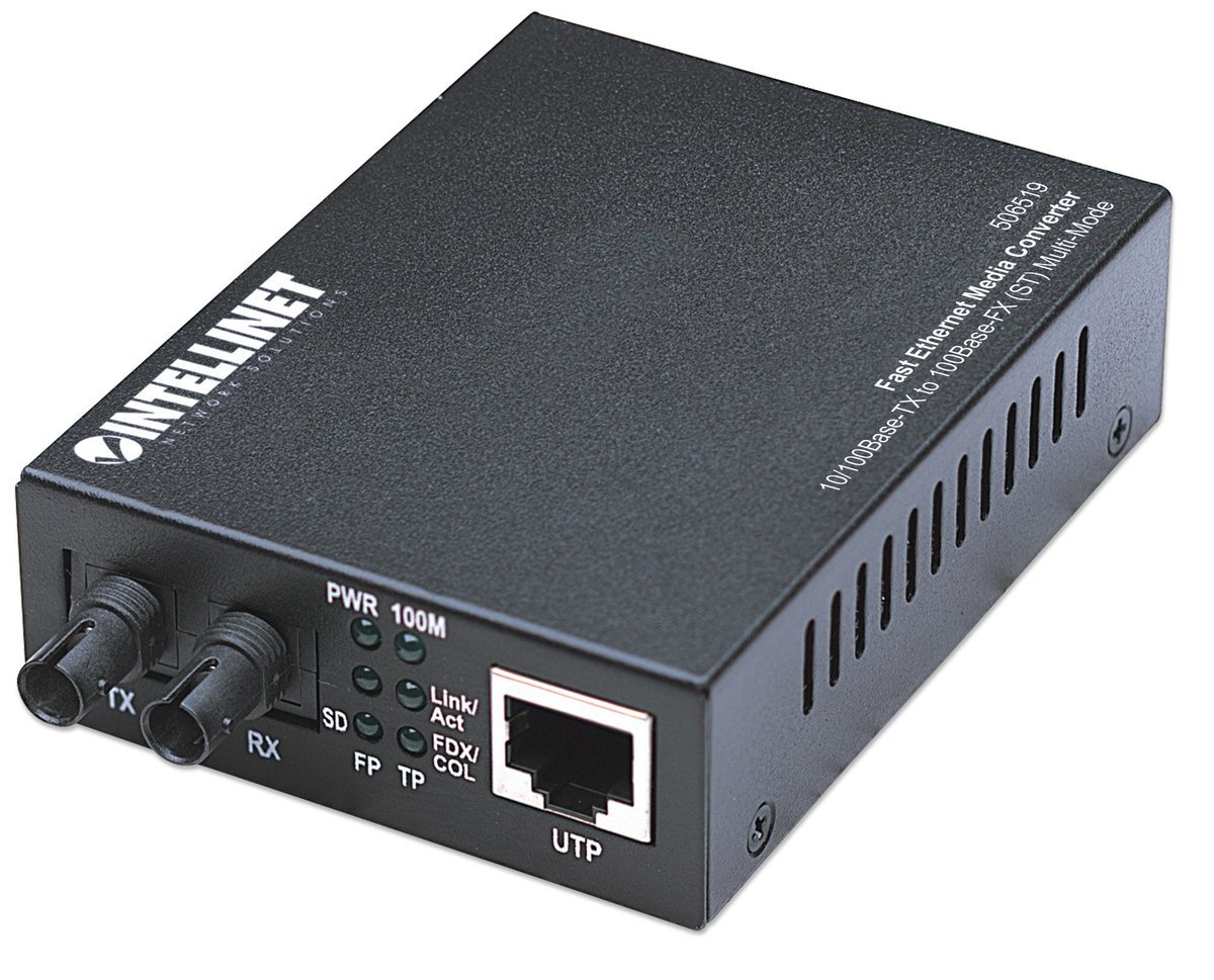 Intellinet 506519 convertitore multimediale di rete 100 Mbit/s 1310 nm Modalita multipla Nero