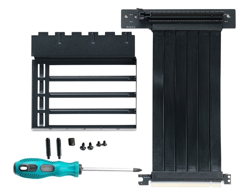 Bracket PCI Verticale + Estensione cavo per posizionamento VGA verticale su case VERTIBRA e MAJES