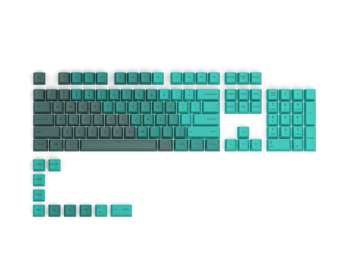 Glorious PC Gaming Race GPBT Keycaps - 114 Tasti in PBT, ANSI, Layout US, Rain Forest