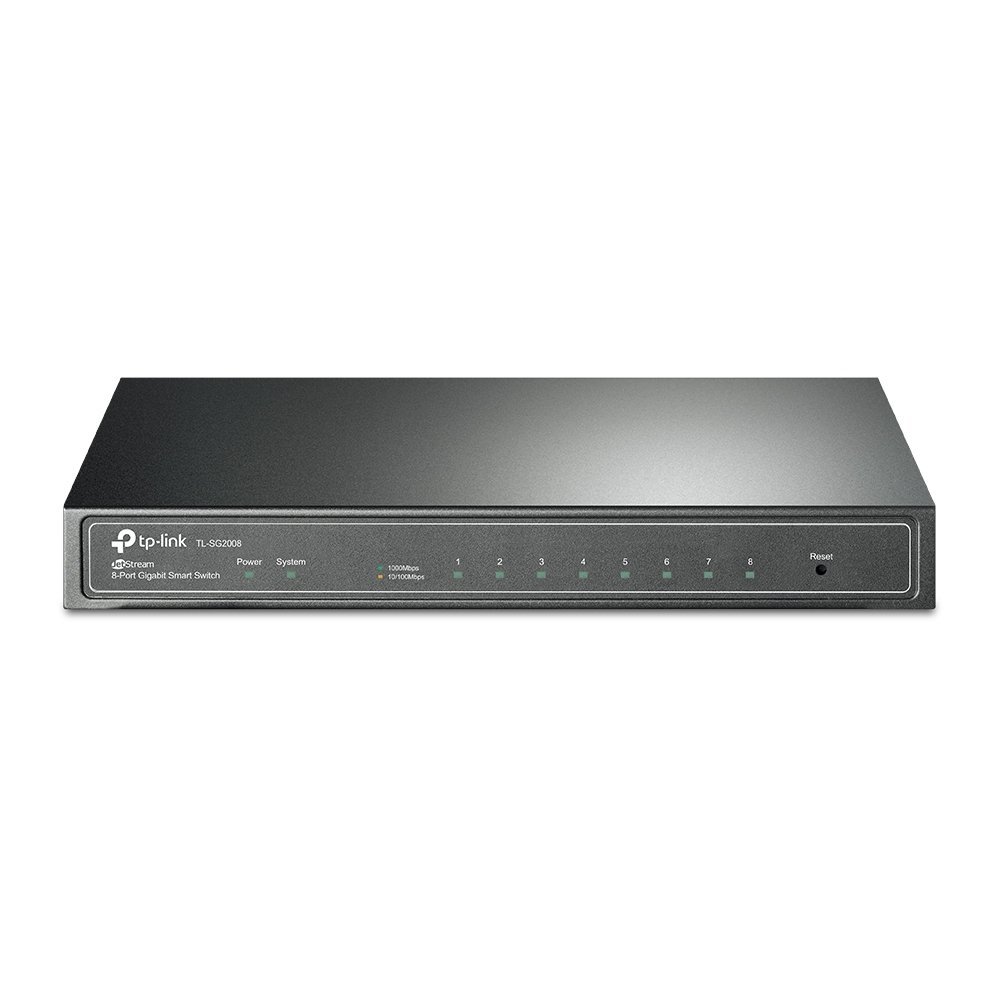 TP-Link JetStream TL-SG2008 switch di rete Gestito L2/L2+ Gigabit Ethernet (10/100/1000) Nero