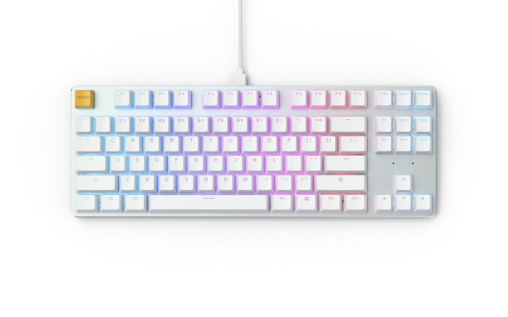 Glorious PC Gaming Race Tastiera GMMK TKL White Ice Edition - Gateron Brown, Layout US