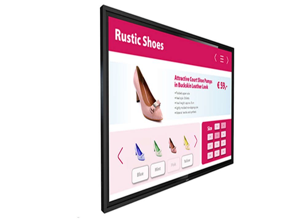 Philips 43BDL3651T/00 visualizzatore di messaggi Pannello piatto per segnaletica digitale 109,2 cm (43") IPS Wi-Fi 400 cd/m2 4K Ultra HD Touch screen Processore