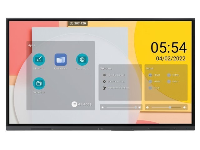 Sharp PN-L862B - 86" Categoria diagonale L2B Series Display LCD retroilluminato a LED - interattiva - con touch screen (multi touch) - Android - 4K UHD (2160p) 3840 x 2160 - Direct LED
