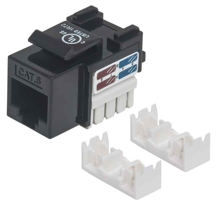 Intellinet 210720 Modulo keystone C6 UTP nero