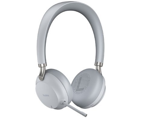 Yealink BH72 Auricolare Con cavo e senza cavo A Padiglione Musica e Chiamate USB tipo A Bluetooth Base di ricarica Grigio chiaro