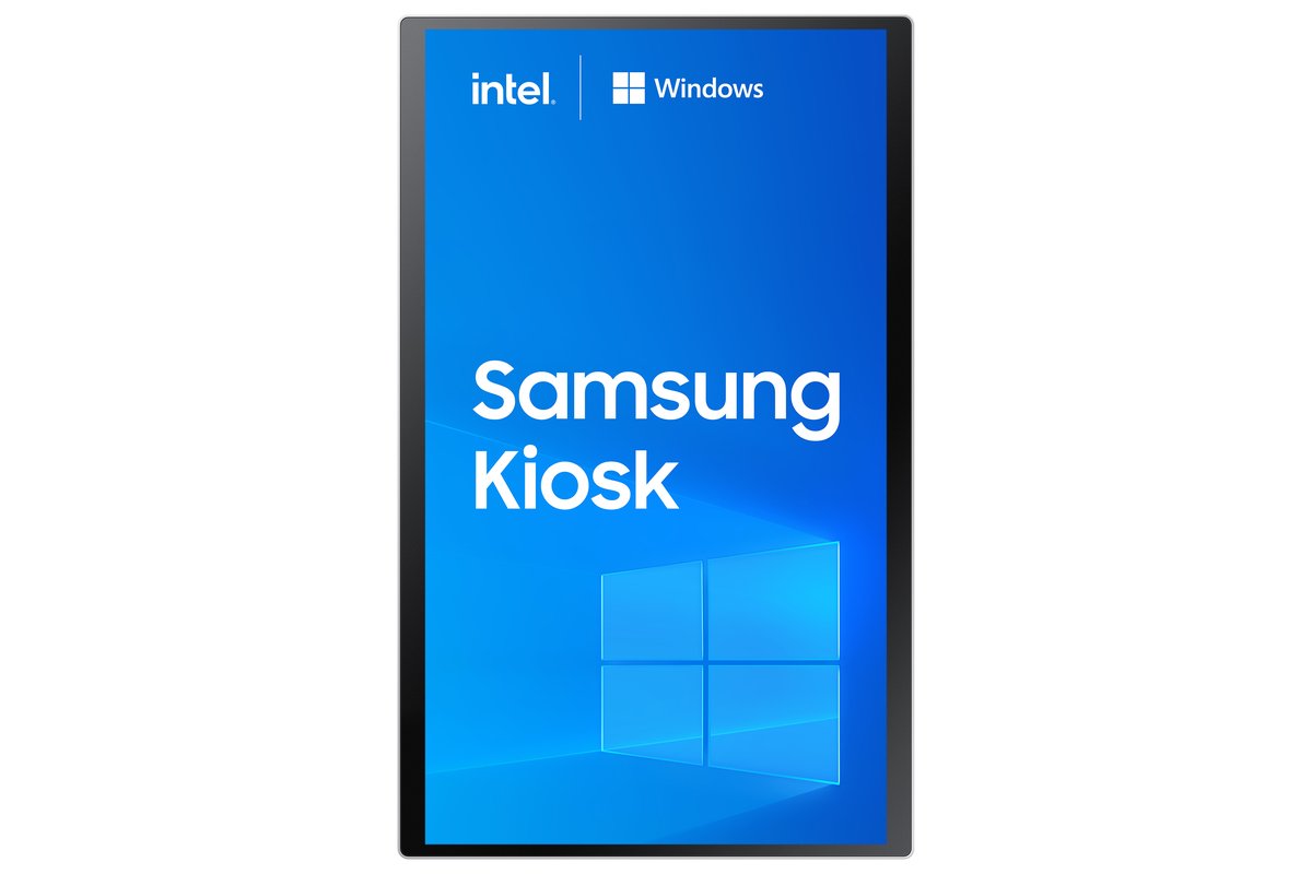 Samsung KM24C-5 Design chiosco 61 cm (24") LED 250 cd/m2 Full HD Bianco Touch screen Processore integrato Windows 10 IoT Enterprise 16/7