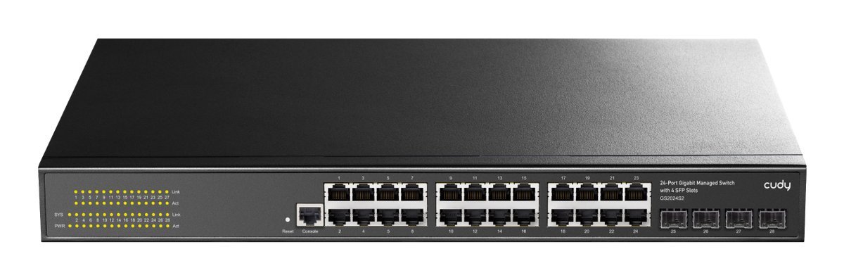 Cudy GS2024S2 switch di rete Gestito L2/L3 Gigabit Ethernet (10/100/1000) 1U Nero