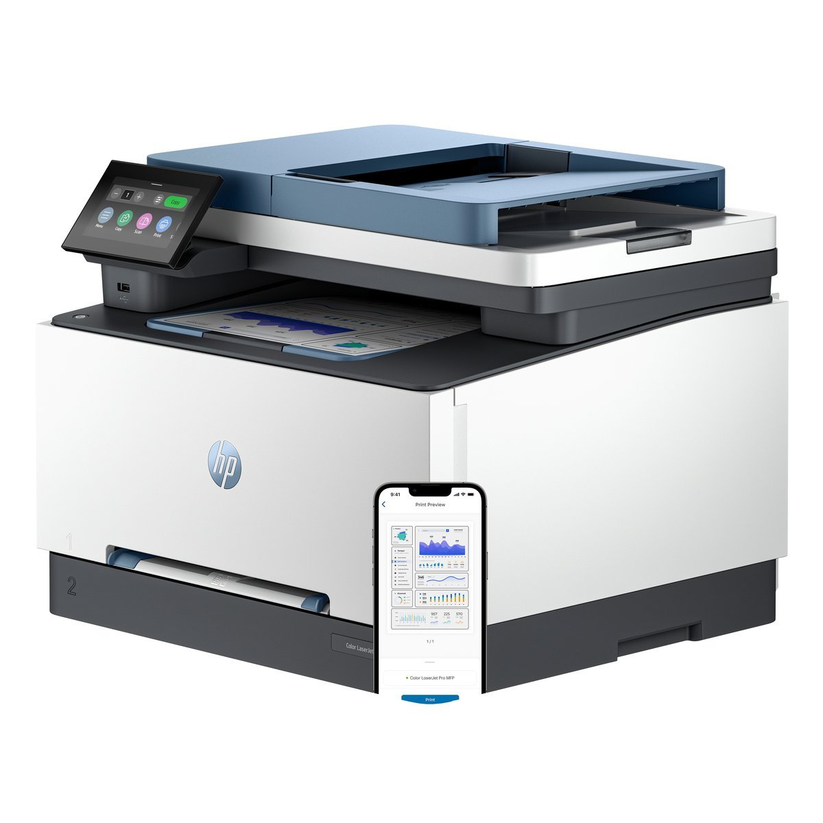 HP LaserJet Pro MFP 3302fdw Color - Dispositivo multifunzione laser a colori - stampa, scansione, copia, 600 x 600 DPI, A4, 25 ppm, Wi-Fi, AirPrint