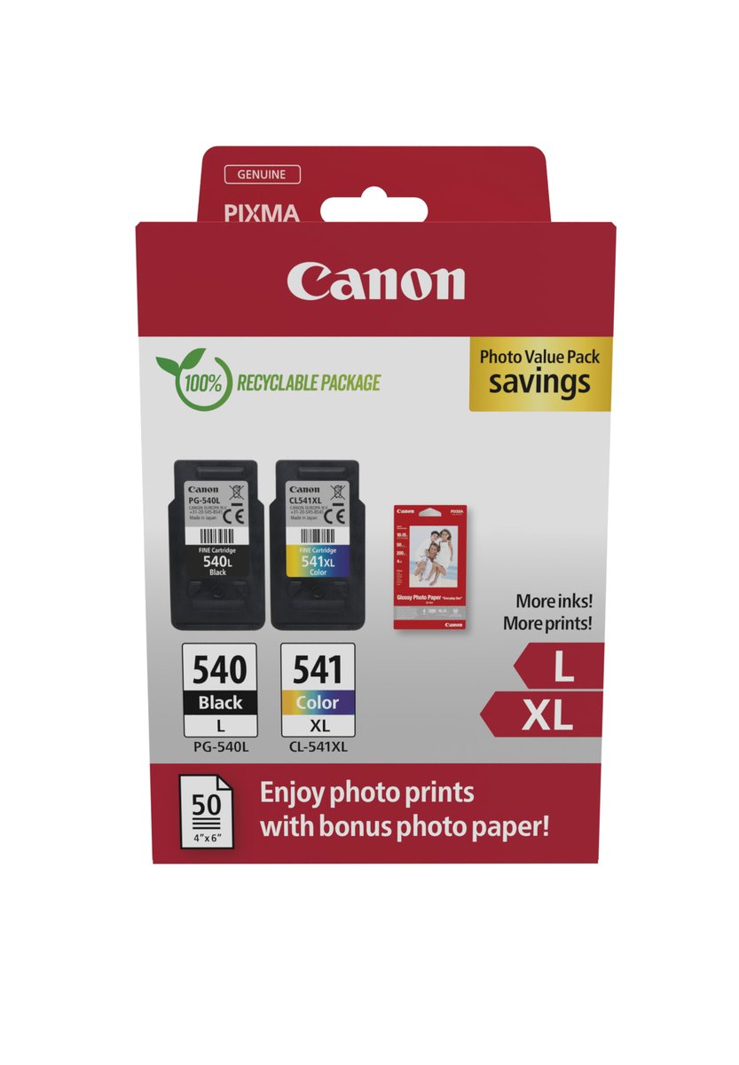 Canon PG-540L/CL-541XL Photo Value Pack - Lucido - …