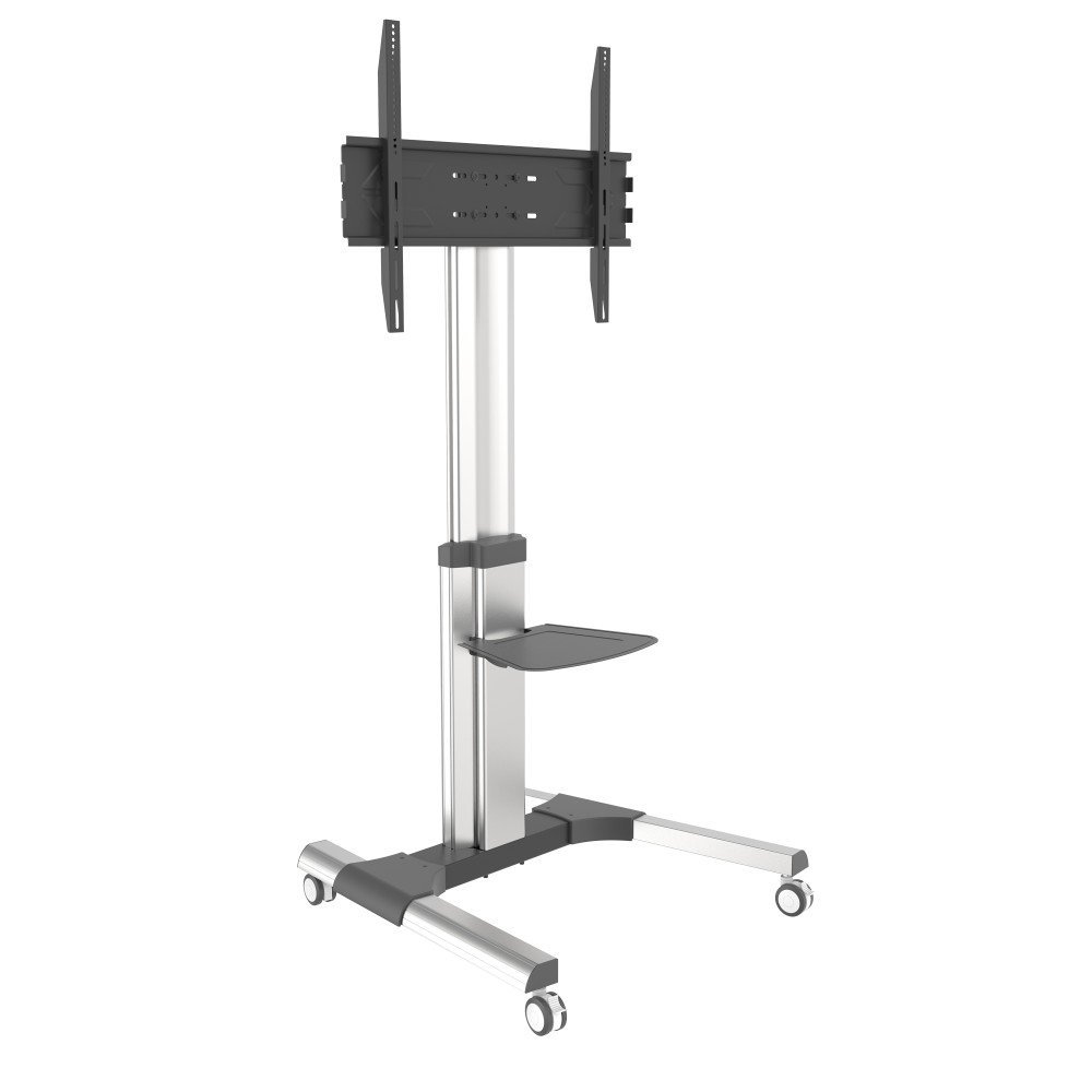 Techly ICA-TR156 Supporto TV mobile 50-92" fino a 70kg con ripiano AV regolabile