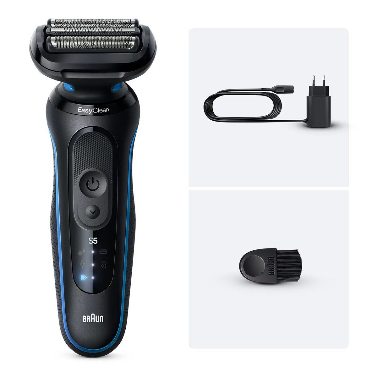 Braun Rasoio Elettrico Serie 5 Wet&Dry 3 Lame 52-B1000S Blu