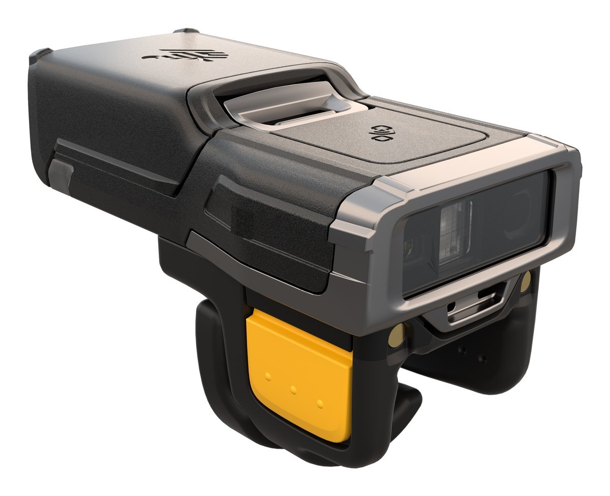 Zebra RS61B0-KESSXWR Scanner di codici a barre 2D indossabile wireless Grigio Giallo