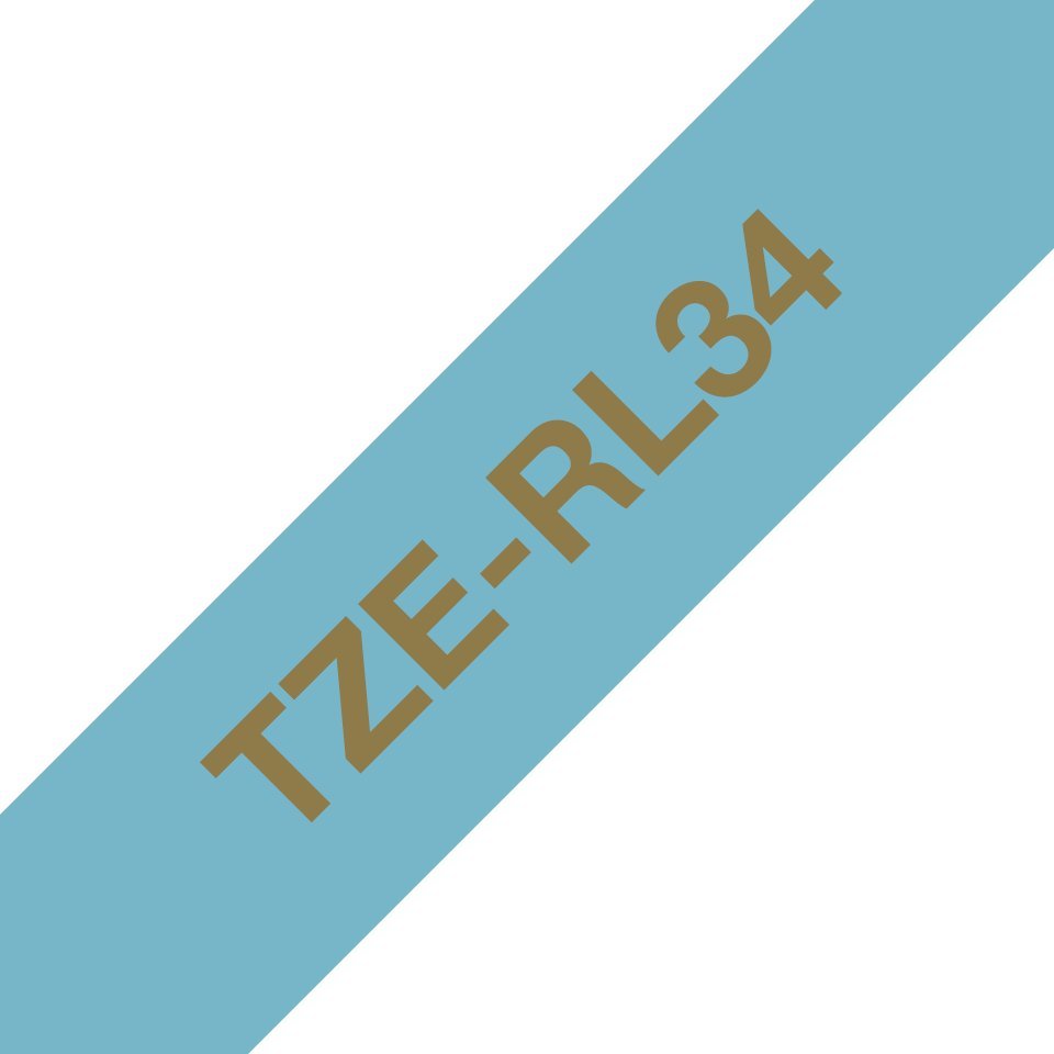 Brother TZe-RL34 - Satinata - oro su azzurro …