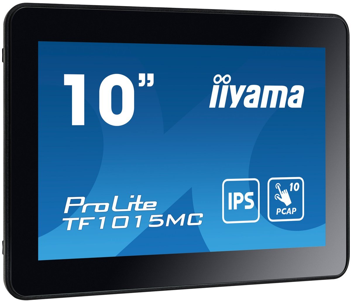 iiyama ProLite TF1015MC-B3 - Monitor LCD - 10.1" - telaio aperto - touchscreen - 1280 x 800 WXGA - IPS - 500 cd/m² - 800:1 - 29 ms - HDMI, VGA, DisplayPort - nero