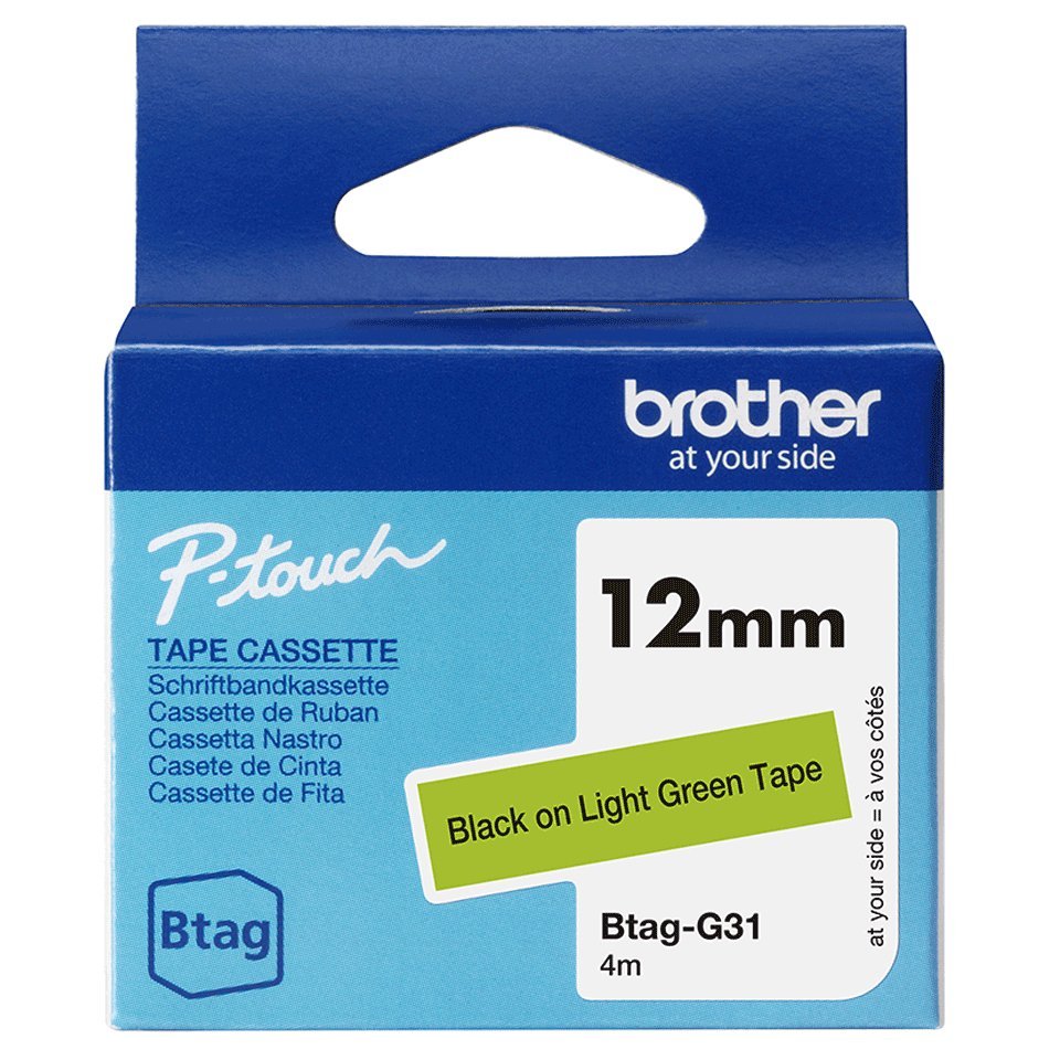 BROTHER BTAGG31 NASTRO 12MM BK SU VERDE