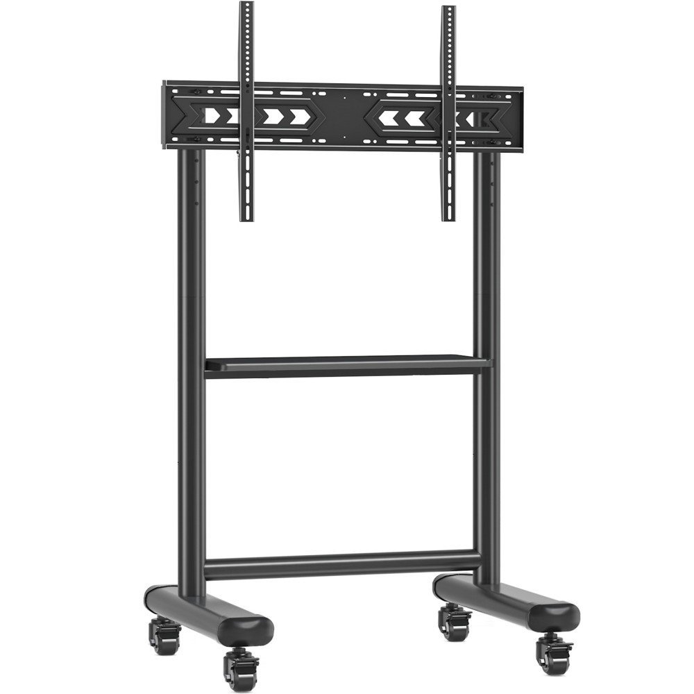 Techly ICA-TR533BK Supporto TV mobile 60-86” fino a 68kg con ripiano AV regolabile