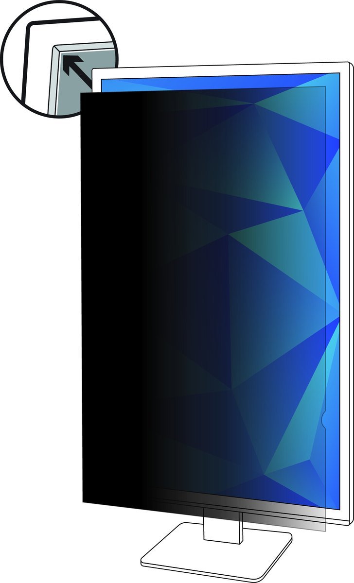Filtro 3M Privacy for 25" Monitors 16:9 - Filtro privacy schermo - larghezza 25" - nero