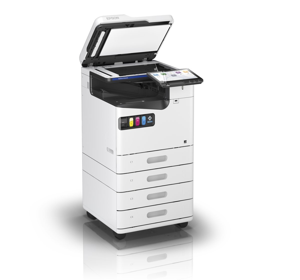 Epson WorkForce Enterprise AM-C400 - Stampante multifunzione - colore - ink-jet - 215 x 355 mm (originale) - A4/Legal (supporti) - fino a 40 ppm (stampa) - 1100 fogli - 33.6 Kbps - Gigabit LAN, host USB, USB 3.0