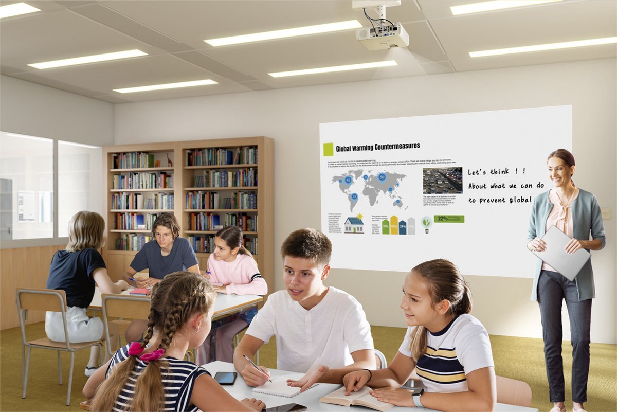 Epson EB-L265F - Proiettore 3LCD - 4600 lumen (bianco) - 4600 lumen (colore) - 16:9 - 1080p - 802.11a/b/g/n wireless ca/LAN/Miracast - nero