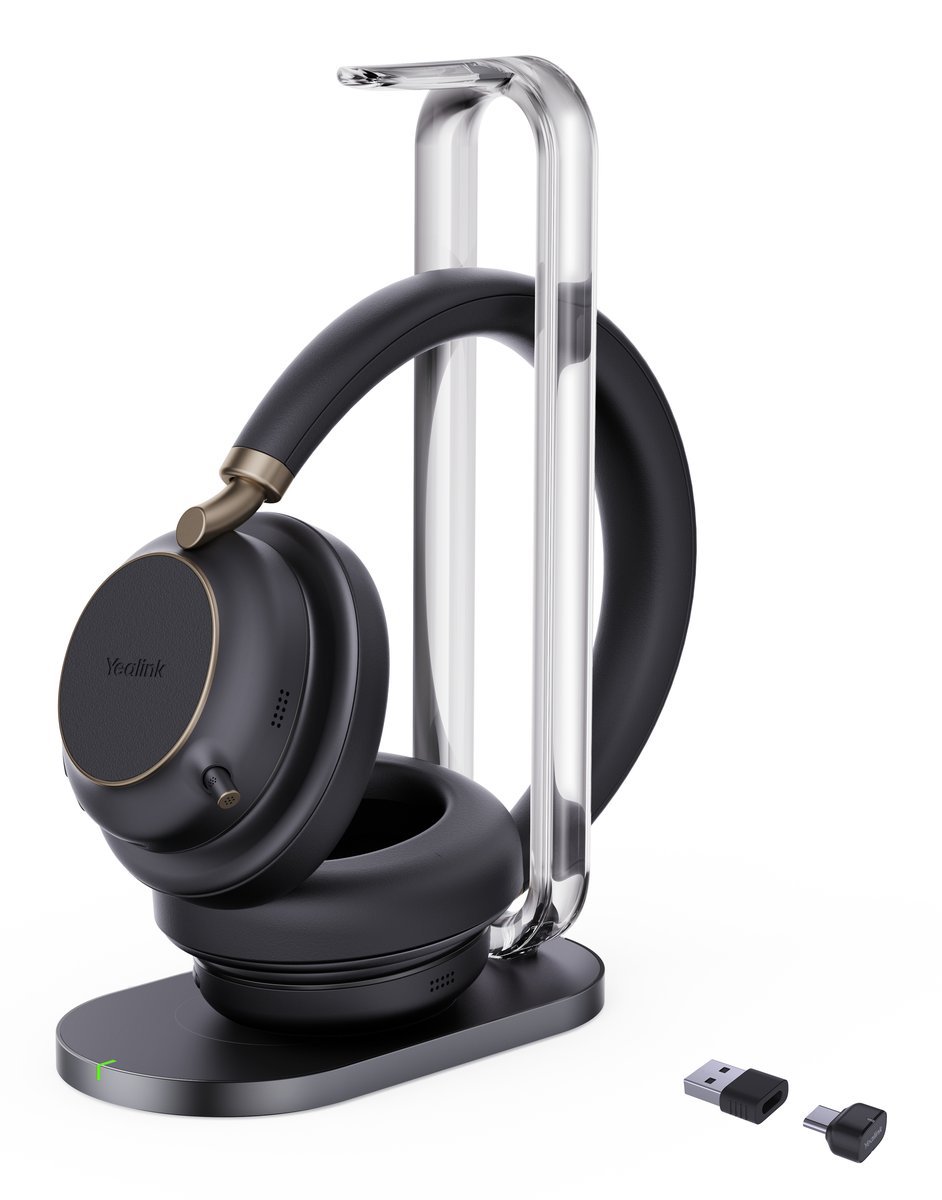 Yealink BH76 Plus + Charging Stand Teams USB-C/A Auricolare Wireless A Padiglione Musica e Chiamate USB Type-C / USB Type-A Bluetooth Base di ricarica Nero