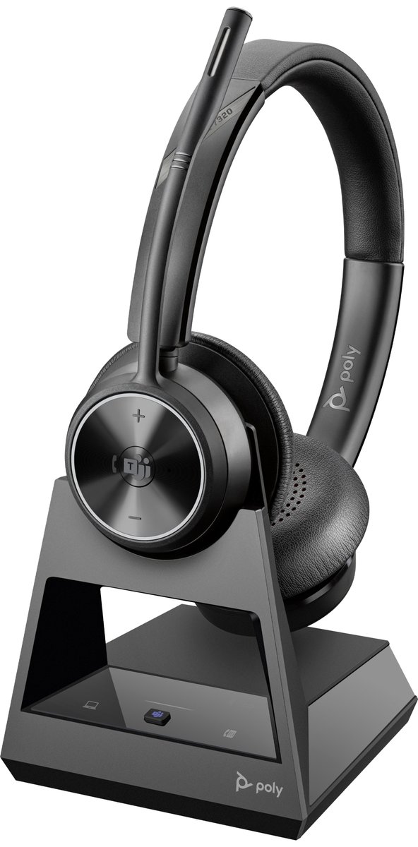 HP Poly Savi 7320 Stereo Certificato Microsoft Teams DECT 1880-1900 MHz Top EMEA (Base non inclusa)