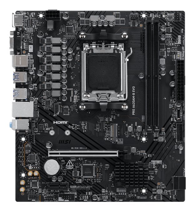 MB MSI PRO A620M-B EVO AM5 2D5 2S3 1M.2 2PCIE HD/D-SUB MATX