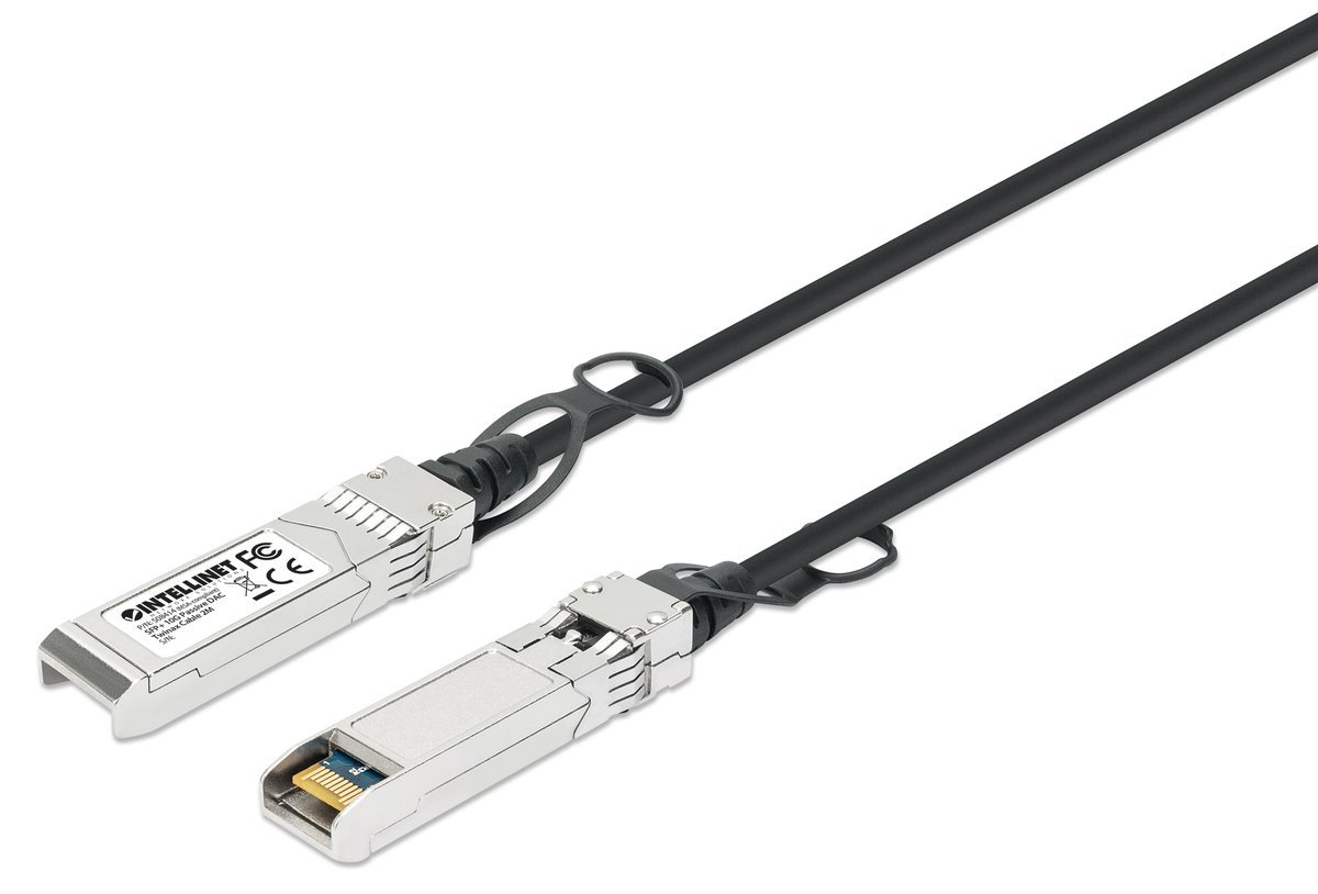 Intellinet 508414 cavo InfiniBand e in fibra ottica 2 m SFP+ Nero, Argento