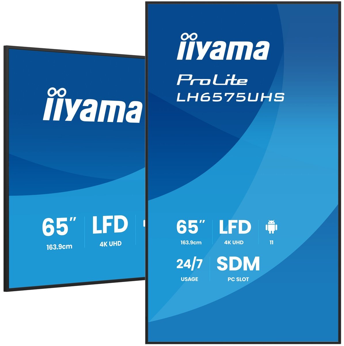 iiyama LH6575UHS-B2AG, Pannello piatto per segnaletica digitale, 163,8 cm (64.5?), LCD, 3840 x 2160 Pixel, Wi-Fi, 24/7