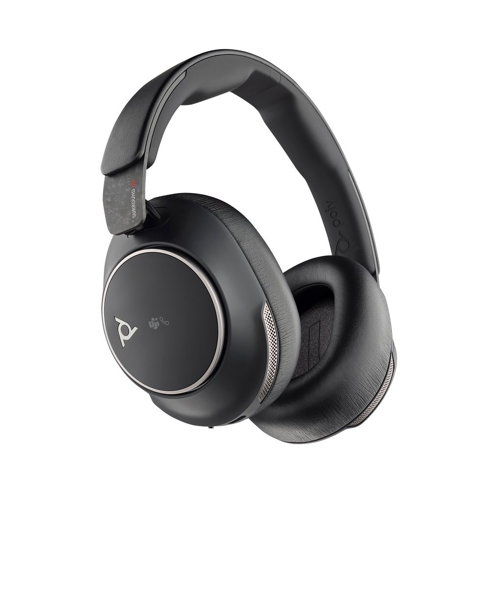 HP Poly Voyager Surround 80 UC Microsoft Teams Certified USB-C Headset +USB-C/A Adapter Auricolare Wireless A Padiglione Musica/Giornaliera USB tipo-C Bluetooth