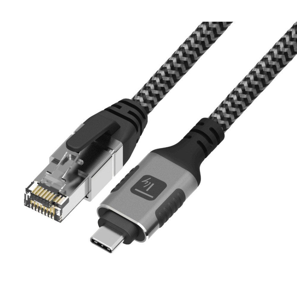 Techly ICOC U3C-RJ45-010 Adattatore/Cavo di rete USB-C a Gigabit Ethernet RJ45 1m