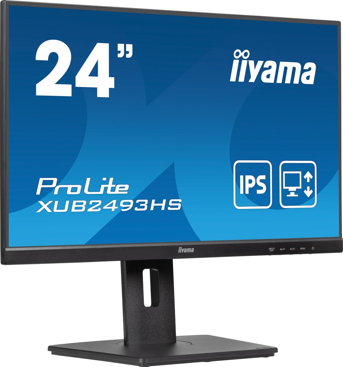 iiyama ProLite XU2493HS-B6 - Monitor a LED - 24" (23.8" visualizzabile) - 1920 x 1080 Full HD (1080p) @ 100 Hz - IPS - 250 cd/m² - 1300:1 - 0.5 ms - HDMI, DisplayPort - altoparlanti - nero, opaco