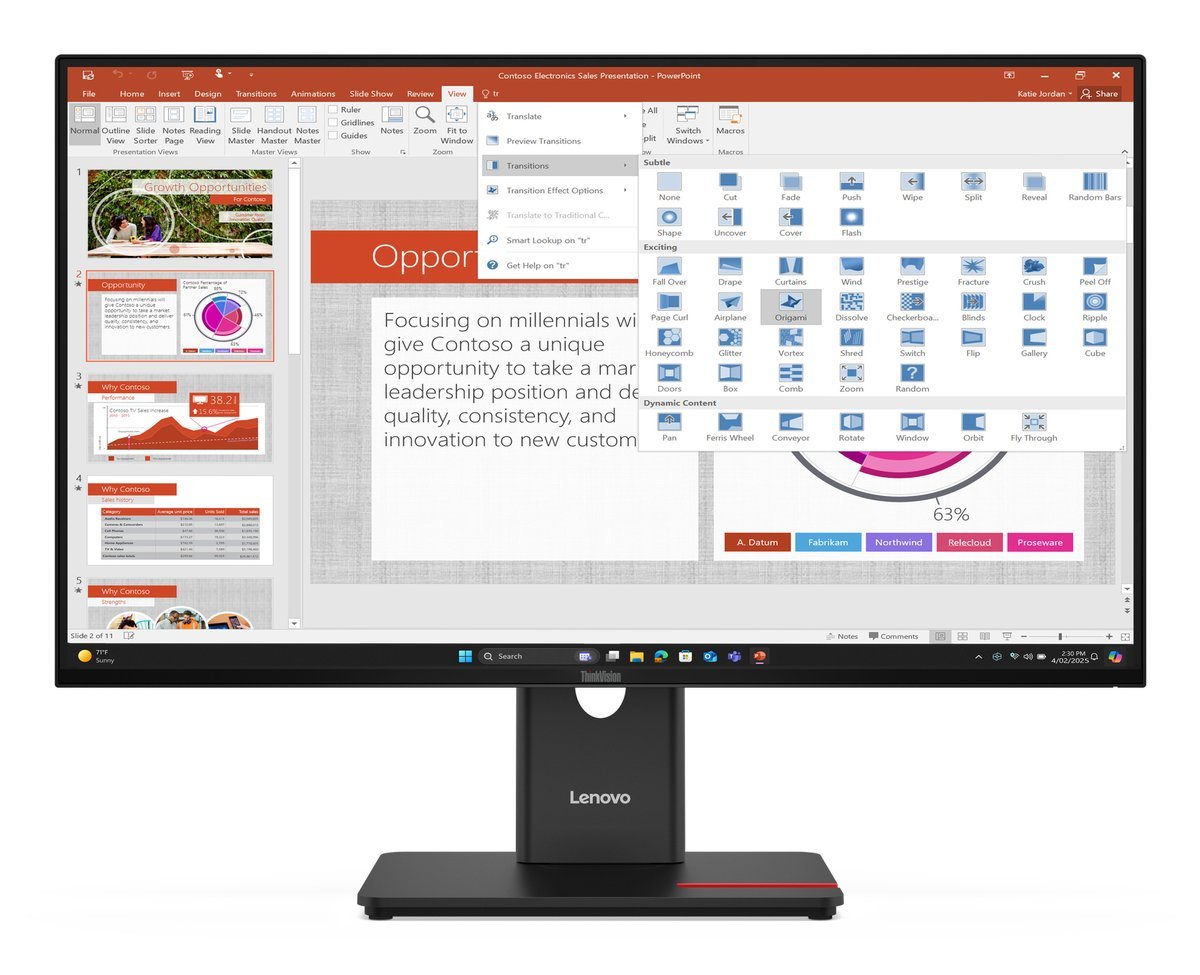 Lenovo ThinkVision T27-40 Monitor PC 68,6 cm (27") 1920 x 1080 Pixel Full HD LED Nero