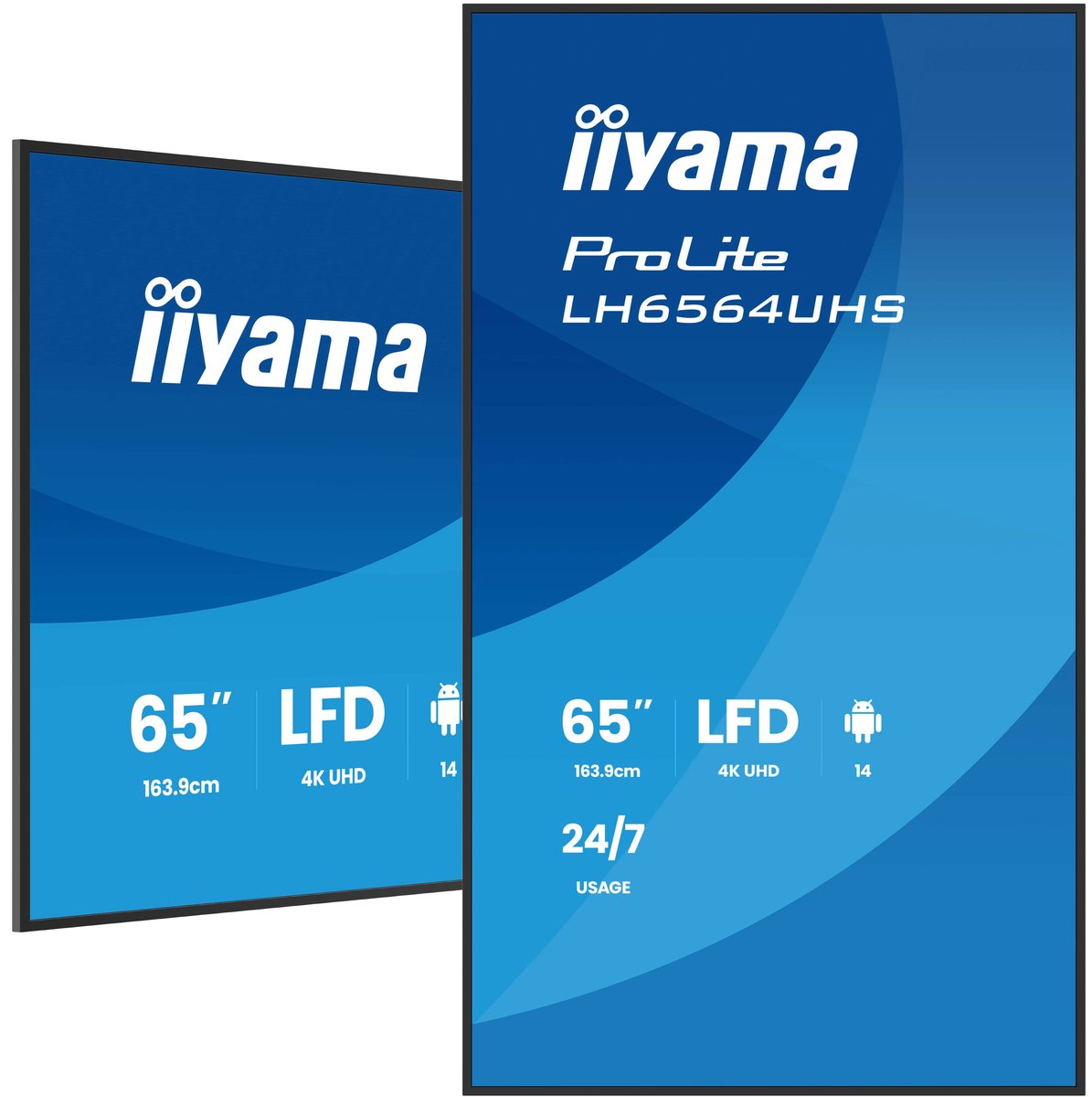 iiyama LH6564UHS-B1AG, Pannello piatto per segnaletica digitale, 165,1 …