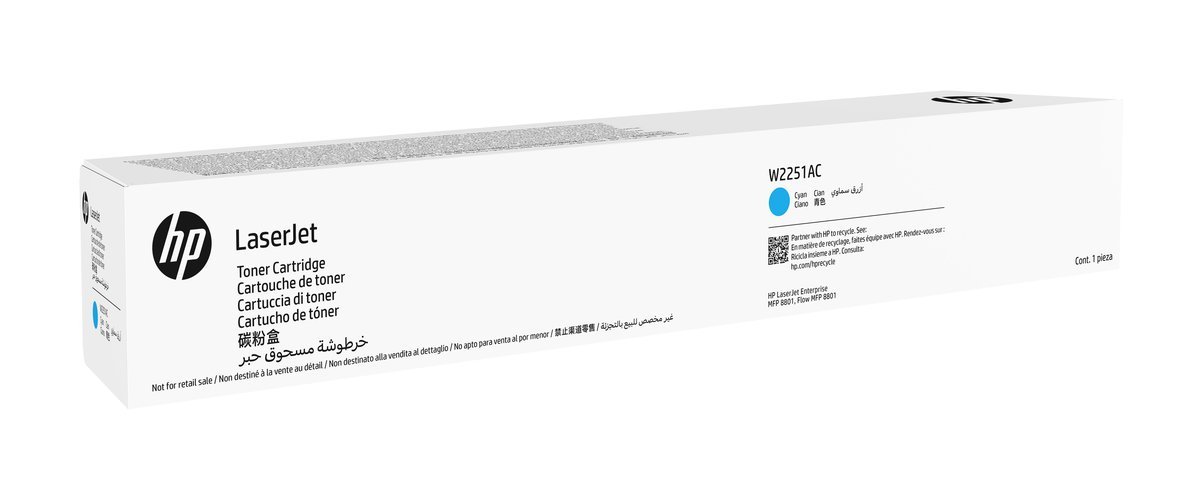 HP W2251AC Cyan Contract Original LaserJet Toner Cartridge, 40000 pagine, Ciano, 1 pz