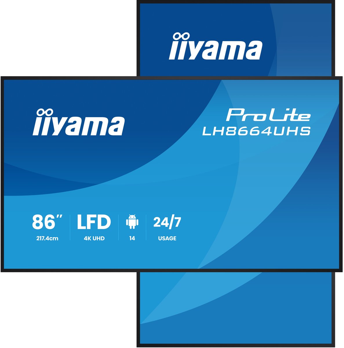 iiyama LH8664UHS-B3AG, Pannello piatto per segnaletica digitale, 2,17 …