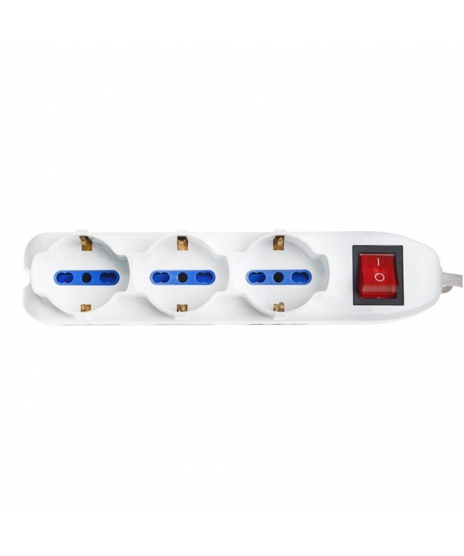 Vultech Multipresa bipasso 9 posti con tasto ON/OFF 16A